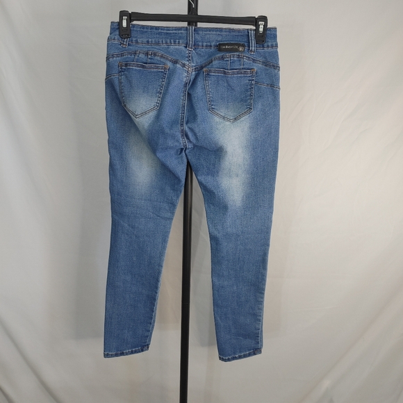 Blue Republic Embroidered Skinny Jeans Juniors 9 11 Womens Medium Floral Stretch - Picture 9 of 11